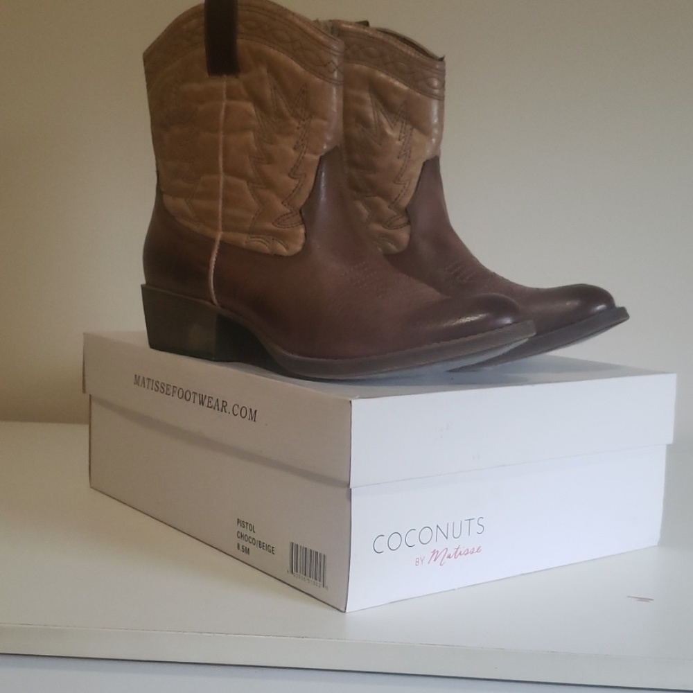 Leather Upper Cowboy Boots